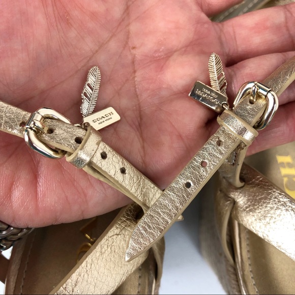 New Coach Wedge Heel Gold size 10B (Box P) - Picture 7 of 8